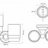 Двойной держатель зубных щеток стаканы 18 см BEMETA KERA бронза