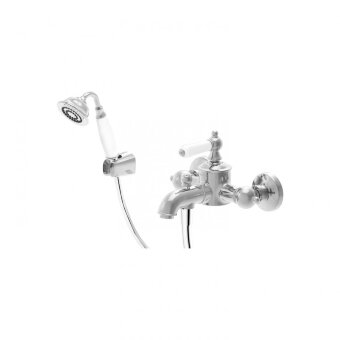 Смеситель для ванны с коротким изливом с аксессуарами Bravat Art F675109C-B Смеситель для ванны с коротким изливом с аксессуарами Bravat Art F675109C-B