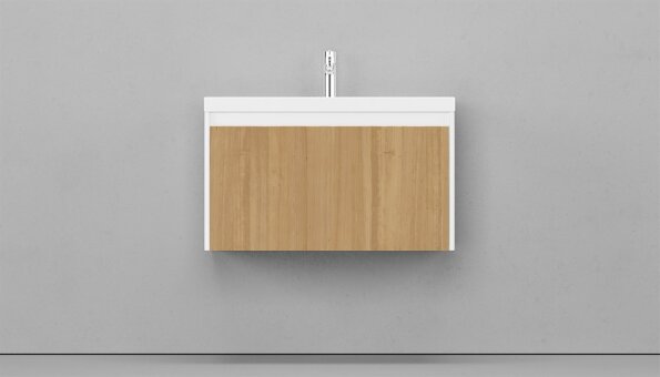 Тумба подвесная VELVEX Klaufs 80.1Y-617.216 с раковиной Cersanit COMO 80