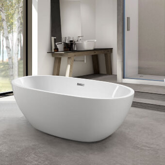 Ванна акриловая Vincea VBT-509, 1650*750*590, цвет белый, слив-перелив в комплекте, хром Ванна акриловая Vincea VBT-509, 1650*750*590, цвет белый, слив-перелив в комплекте, хром