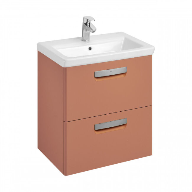 Тумба под раковину Roca The Gap Original 60, 2 ящика, терракота, ZRU9307837 Тумба под раковину Roca The Gap Original 60, 2 ящика, терракота, ZRU9307837