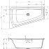 Акриловая ванна STILL SMART LED R 170x110