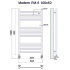 Полотенцесушитель Ника MODERN ЛМ-6 100/50 Matt Antique Silver с вентилями (комплект люкс)