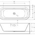 Акриловая ванна DEVOTION B2W 180WHITE GLOSSYRIHO FALL - CHROMSPARKLE SYSTEM