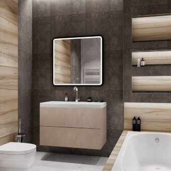 База под раковину подвесная с двумя выкатными ящиками, 900x450x550,AM-Verona-Push-900-2C-SO-St