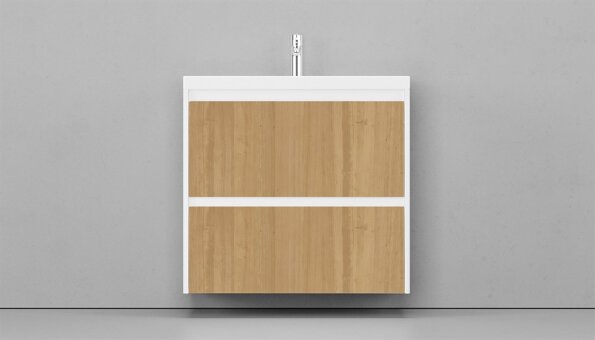 Тумба подвесная VELVEX Klaufs 80.2Y-617.216 с раковиной Cersanit COMO 80