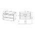 База под раковину Fine 800 подвесная, 2 выкатных ящика soft close, Beton