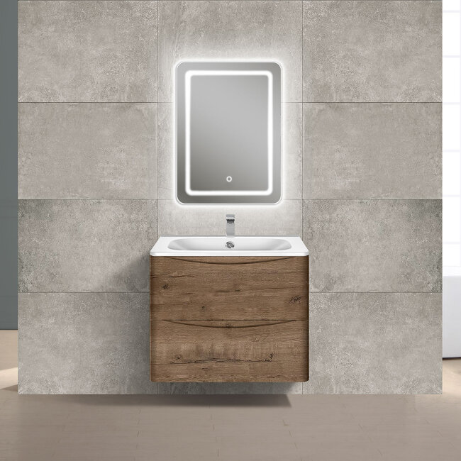 База под раковину Paola 600 подвесная, 2 выкатных ящика soft close, Beton База под раковину Paola 600 подвесная, 2 выкатных ящика soft close, Beton