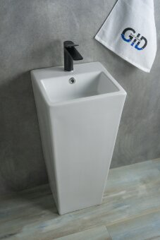 Раковина Gid Nb147 81104 накладная белая 34x33x85