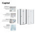 Дверь складная Roca Capital 900x1950, прозрачное стекло, черный M4509016M Дверь складная Roca Capital 900x1950, прозрачное стекло, черный M4509016M
