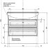 Тумба под раковину Aquanet Остин 85 дуб сонома