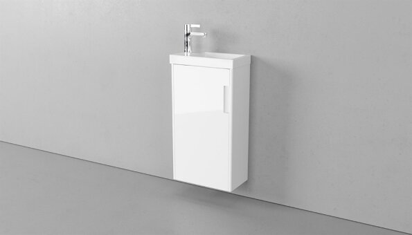 Тумба подвесная VELVEX Klaufs 40.1D-616.216 с раковиной Cersanit COMO 40