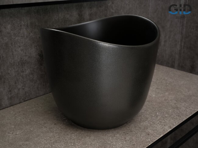 Раковина Gid N9303bg 53378 накладная черная графит 36x36x32