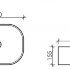 Умывальник чаша накладная овальная Element 460*350*155мм