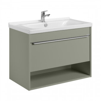 Тумба-умывальник ХОУП 80, 1 ящ., подвесная, хаки (под раковину МИРАНДА 80)