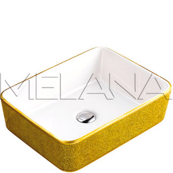 Фигурный умывальник MELANA 803-А022-S02 (желтый кристалл)