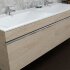 Тумба подвесная VELVEX Pulsus 140 дуб сонома с раковиной VELVEX Pulsus 140