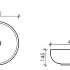 Умывальник чаша накладная круглая Element 410*410*145мм