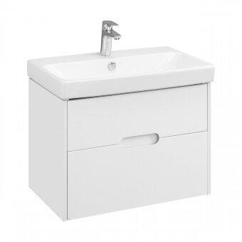 Тумба ОЛИВИЯ 70, подвесная, 2 ящ., белая матовая (под раковину АДРИАНА 70)