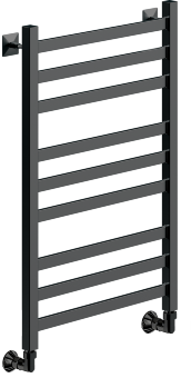 Полотенцесушитель Ника MODERN ЛМ-6 80/50 RAL9005 черный матовый