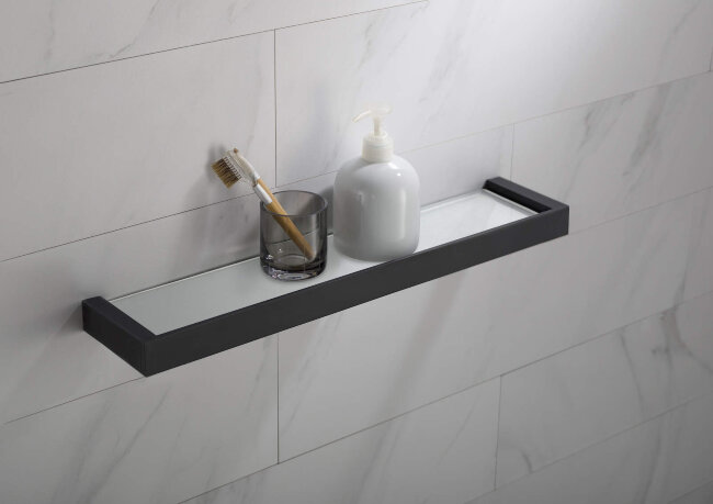 Полка в ванную стеклянная Timo Petruma 15272/03 черный Полка в ванную стеклянная Timo Petruma 15272/03 черный