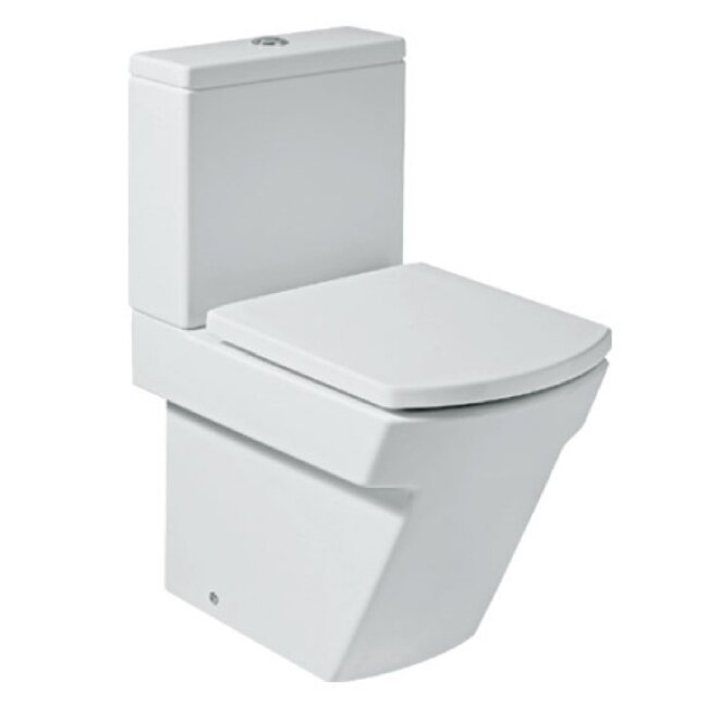 HALL чаша унитаза приставная 365x595x400 мм, с двойным выпуском, белый