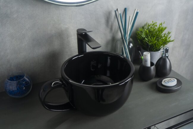 Раковина Gid Nc9077 52230 накладная черная глянцевая 40x30x18 Раковина Gid Nc9077 52230 накладная черная глянцевая 40x30x18