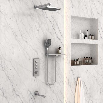 Душевой комплект VSFW-431T1RCH встраиваемый, термостатический, 3 режима, хром