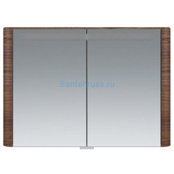 M30MCX1001NF Sensation, зеркало, зеркальный шкаф, 100 см, с подсветкой, орех, текстурированная, шт