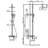 Душевая система с термостатом Diretto 030415 Cr