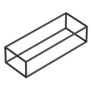 Металлический одноярусный сварной каркас под раковину CEZARES CADRO-120/46/30-1C-SO-MET-ST