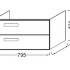 Тумба подвесная без раковины Jacob Delafon Rythmik EB1303-E10