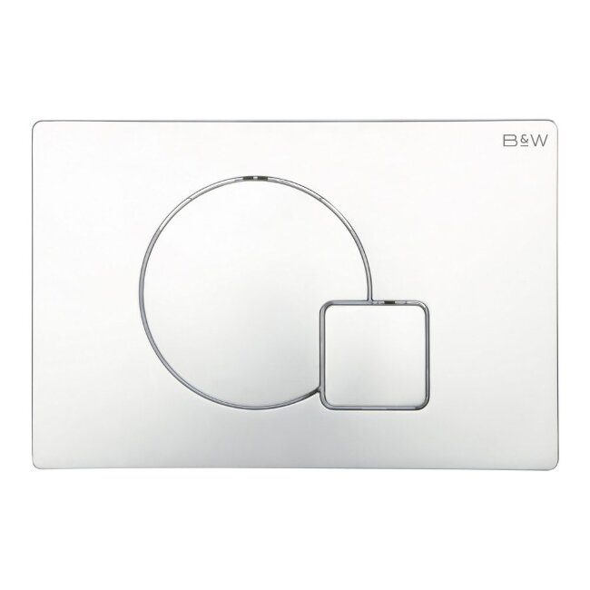 Клавиша смыва B&W WPI-09523 серия Q, цвет: Bright Chrome (244х162х11)