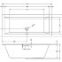 Акриловая ванна RETHING CUBIC 160x70 R PULG&PLAY RIHO FALL