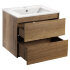 База под раковину Gio 600 подвесная, 2 выкатных ящика soft-close, T.Oak