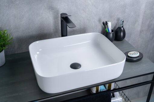 Раковина Gid D1304 51197 накладная белая 50x39x13