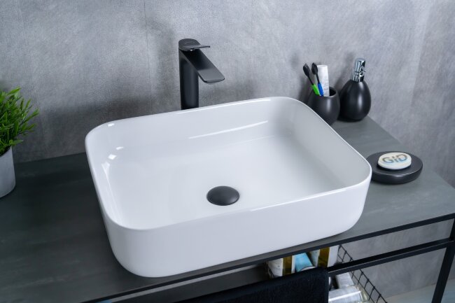 Раковина Gid D1304 51197 накладная белая 50x39x13