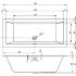 Акриловая ванна RETHING CUBIC 170x75 R PULG&PLAY RIHO FALL