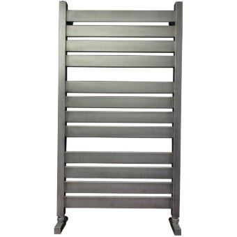 Полотенцесушитель Ника MODERN ЛМ-7 100/50 Matt Antique Silver с вентилями (комплект люкс)