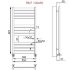 Полотенцесушитель Ника MODERN ЛМ-7 100/50 Matt Antique Silver с вентилями (комплект люкс)