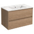 База под раковину Gio 800 подвесная, 2 выкатных ящика soft-close, N.Oak