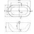 Акриловая ванна BELBAGNO BB27, 1500x780x590