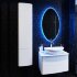 Тумба подвесная VELVEX Luna 60 белая с раковиной VELVEX Гамма 56