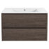 База под раковину Gio 800 подвесная, 2 выкатных ящика soft-close, R.Oak