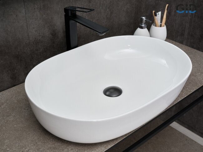 Раковина Gid D1348 51204 накладная белая 61x41x13.5