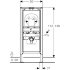 Монтажный элемент Geberit Duofix для писсуара, 112–130 см, универсальная, для наружного смывного клапана