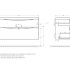 База под раковину подвесная BelBagno MARINO-H60-1200-2C-SO-RN-P