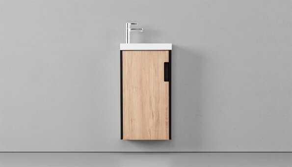 Тумба подвесная VELVEX Klaufs 40.1D-617.217 с раковиной Cersanit COMO 40