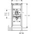 Монтажный элемент Geberit Duofix для писсуара, 112–130 см, универсальная, для скрытой системы управления смывом писсуара