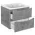 База под раковину Vico 600 подвесная, 2 выкатных ящика soft close, Beton База под раковину Vico 600 подвесная, 2 выкатных ящика soft close, Beton
